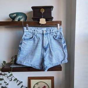 Bershka Light Denim Shorts, US 6